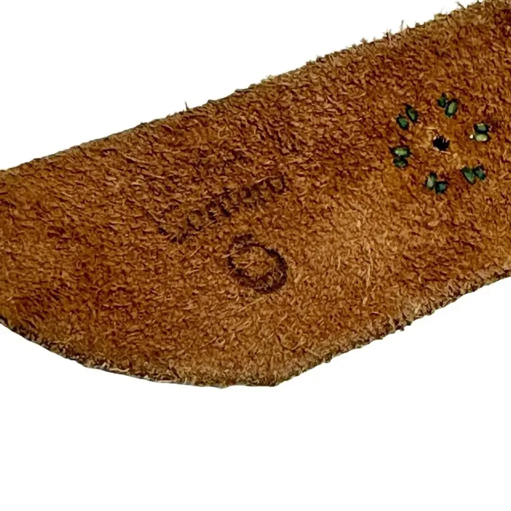 CORDERO neutral metallic leather belt embellished with jewel studs